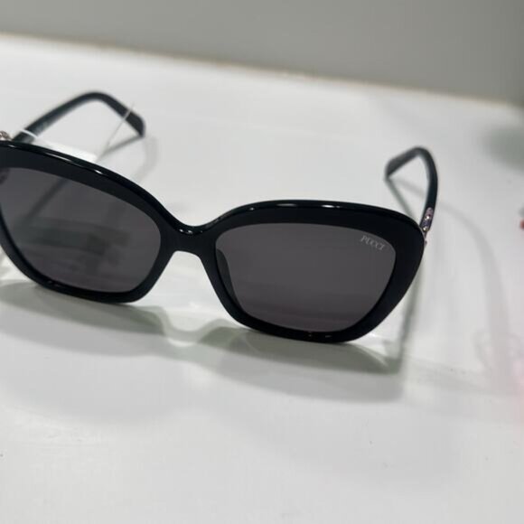 58mm Butterfly Sunglasses Emilio Pucci  Shiny Black Smoke main image 10